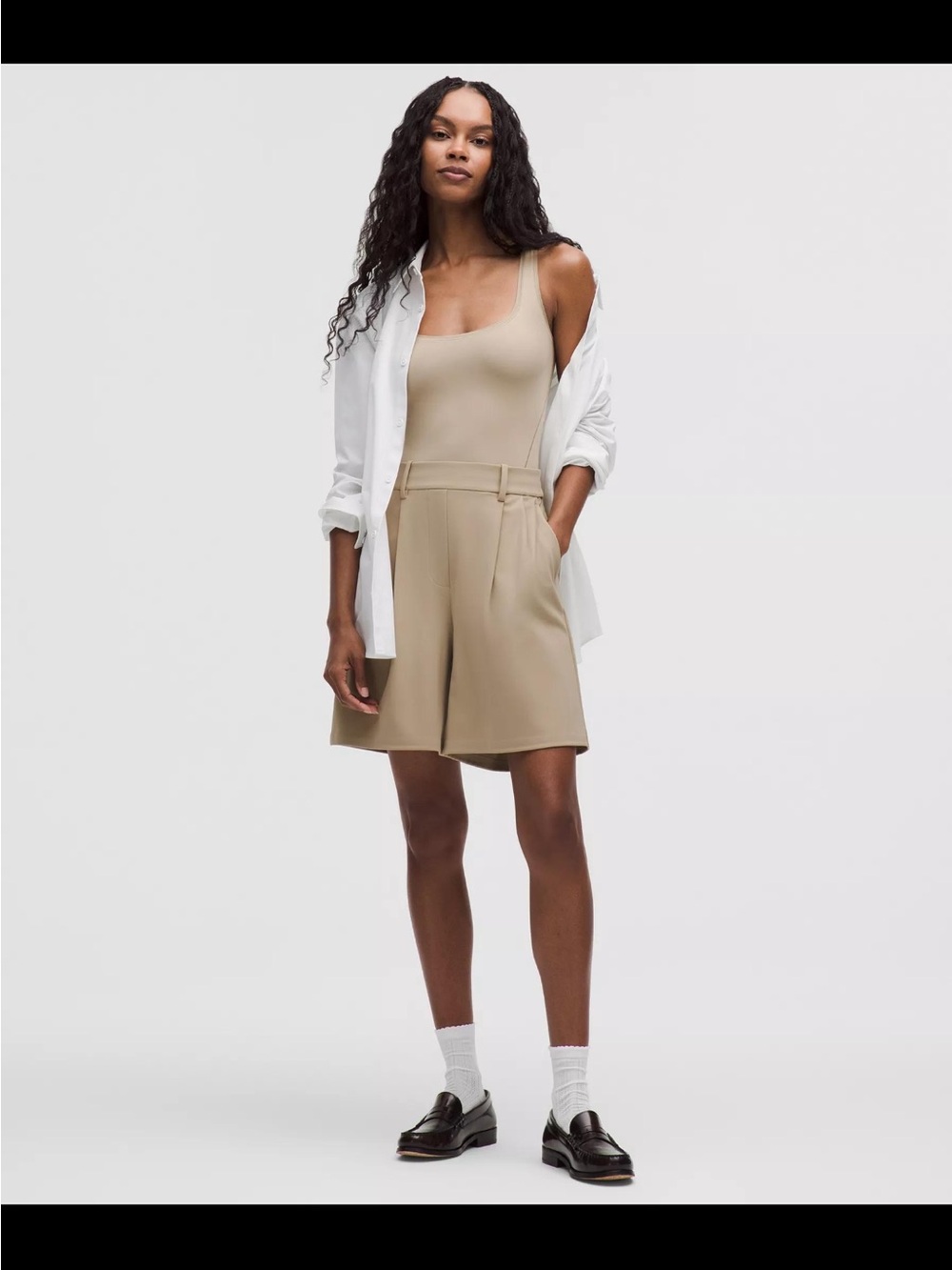 NWT Lululemon Nulu Square Neck Sleeveless Bodysuit Mojave Tan—Sz Medium